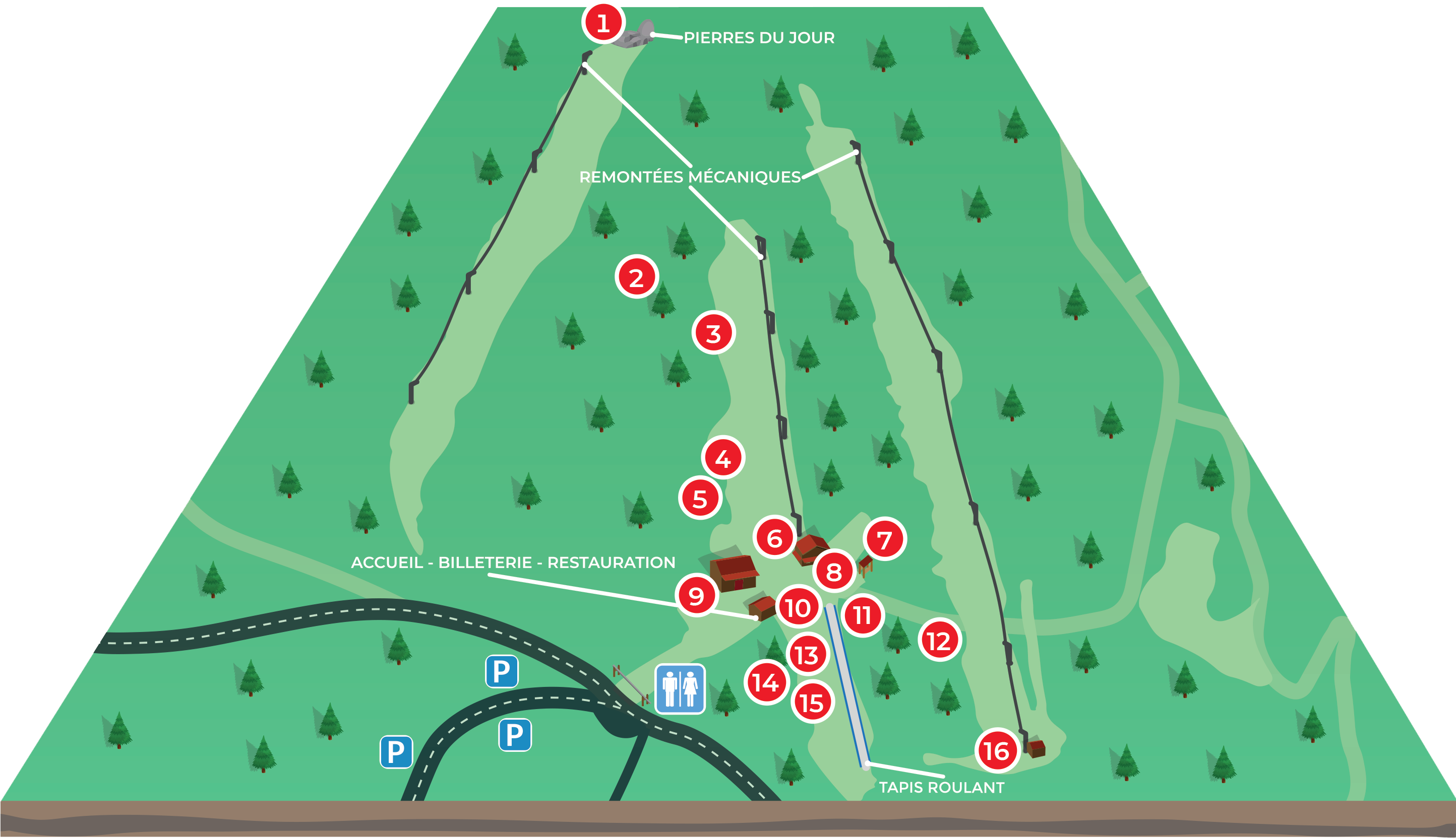 Plan carte du parc de la Loge des gardes
